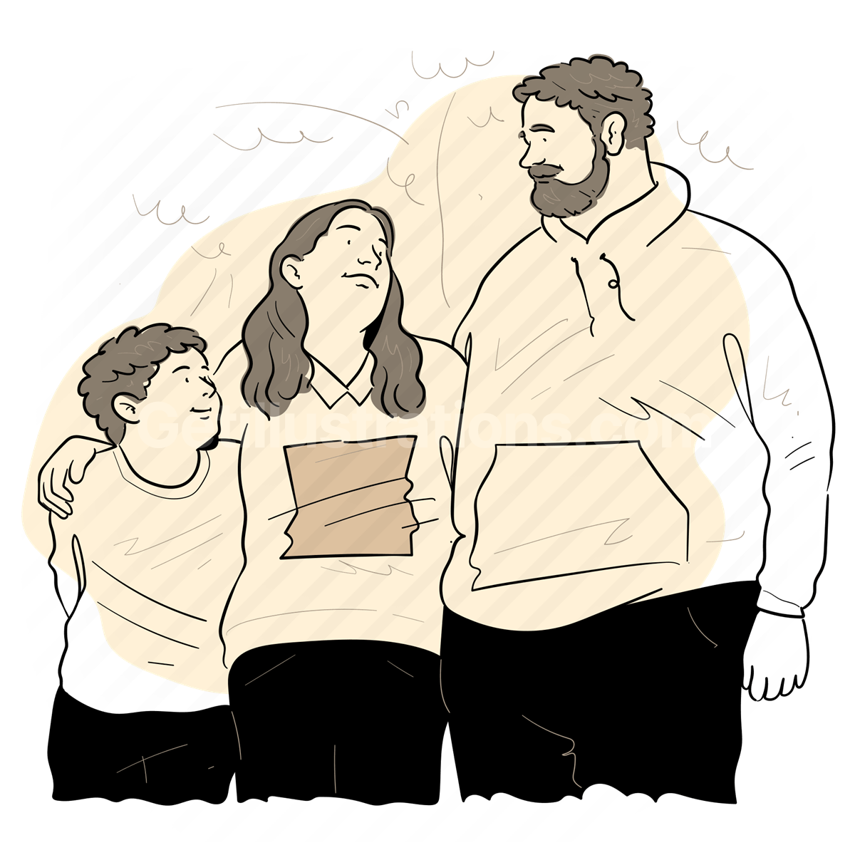 Family and Children illustration preview image